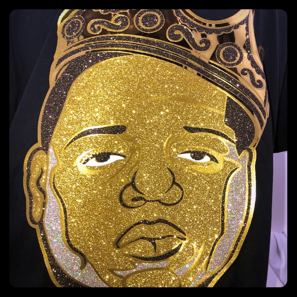 Notorious Big Glitter Rocstar T-shirt - Picture 1 of 2